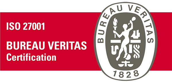 ISO 27001:2013 certified by Bureau Veritas